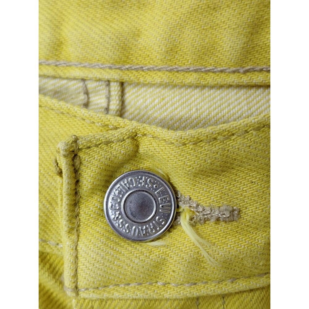 Levi's 501 Yellow Straight Leg Classic Fit Jeans Men Size W38 L32 - Picture 6 of 16